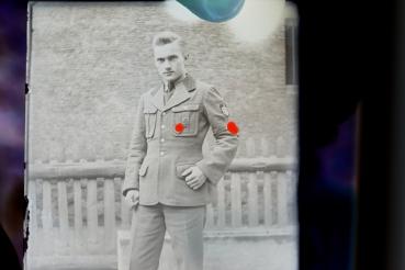 Preview: drei alte Glasnegative - Portrait eines R.A.D. Mannes - Abteilung 221/6